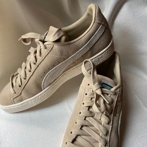 PUMA Gazelle Sneakers, Beige with white details